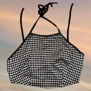 Vintage Checkered Halter Top S/M
